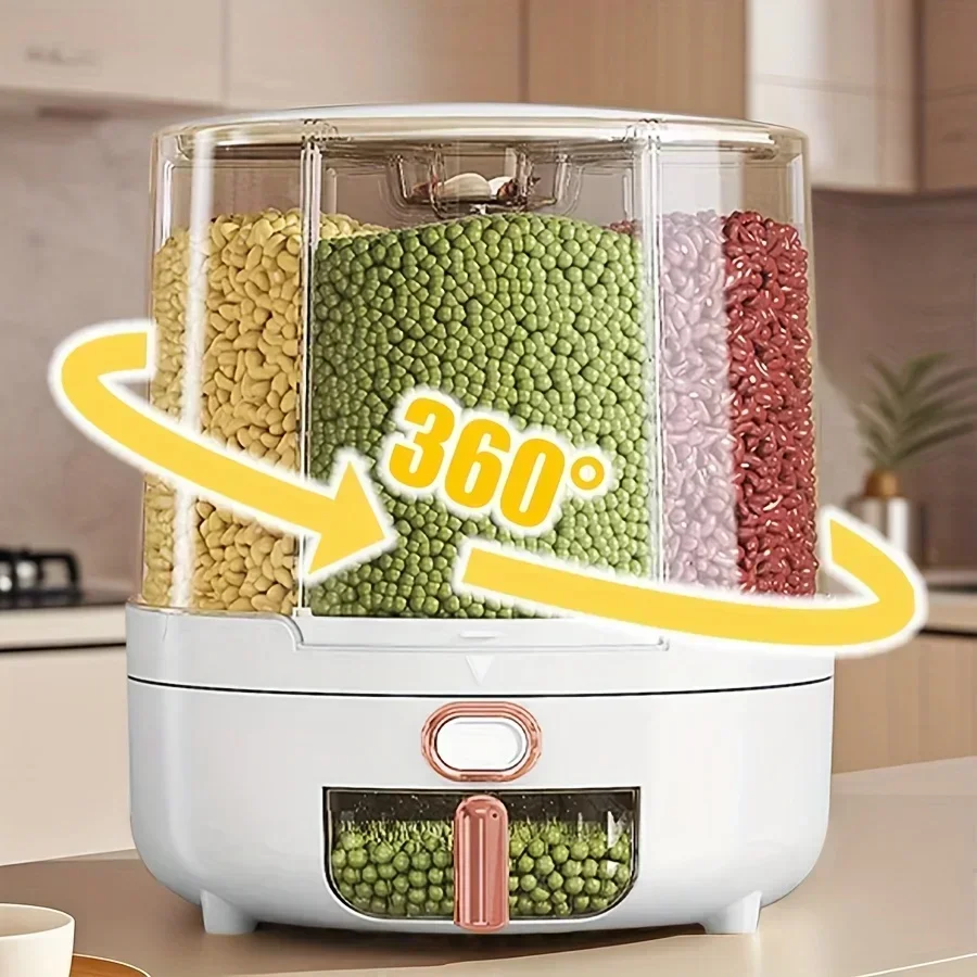 Kitchen Gadgets Organizer - 6 scomparti 360 ° Contenitore rotante