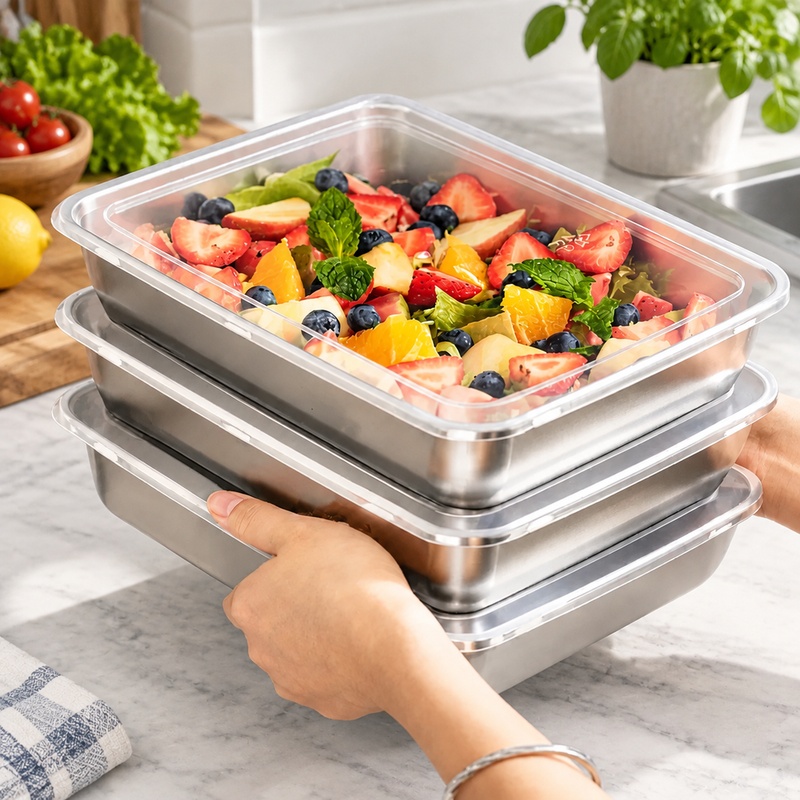 Set di 3 contenitori in acciai - Kitchen Gadgets Organizer recensione e prezzo
